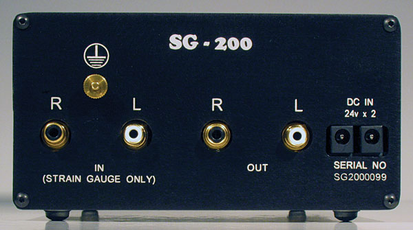 SG-200 Power Supply rear panel